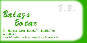 balazs botar business card